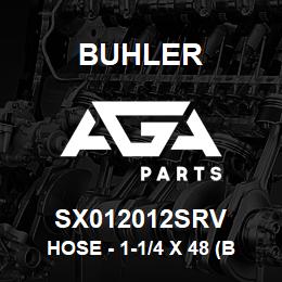 SX012012SRV Buhler Hose - 1-1/4 x 48 (Black Rubber) | AGA Parts