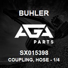 SX015398 Buhler Coupling, Hose - 1/4x1/4MNPT (Brass) | AGA Parts