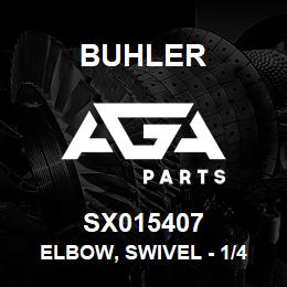 SX015407 Buhler Elbow, Swivel - 1/4 Tube x 1/4MNPT | AGA Parts