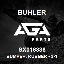 SX016336 Buhler Bumper, Rubber - 3-1/2 x 6 x 3-1/2 w/Hole | AGA Parts