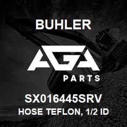 SX016445SRV Buhler Hose Teflon, 1/2 Id x SS Braided OD, 8' Lg | AGA Parts