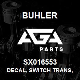 SX016553 Buhler Decal, Switch Trans, 90' | AGA Parts