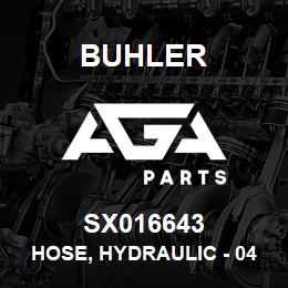 SX016643 Buhler Hose, Hydraulic - 04FJX-04100R17 x 108.00 x 0490FJX | AGA Parts