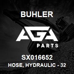 SX016652 Buhler Hose, Hydraulic - 32FJX-32100R4 x 47.00 x 32SPFL | AGA Parts