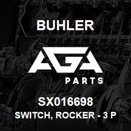 SX016698 Buhler Switch, Rocker - 3 Position (DPDT) | AGA Parts