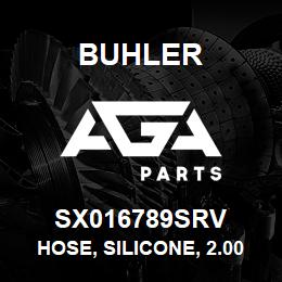 SX016789SRV Buhler Hose, Silicone, 2.00 ID X 3.50 | AGA Parts