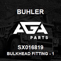 SX016819 Buhler Bulkhead Fitting - 1 x 3/4MPT (Brass) | AGA Parts