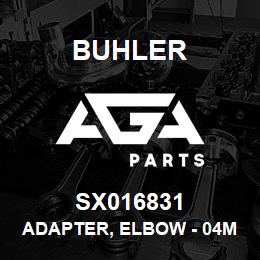 SX016831 Buhler Adapter, Elbow - 04MJIC x 04FJIC | AGA Parts