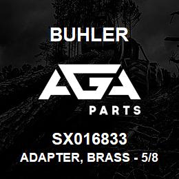 SX016833 Buhler Adapter, Brass - 5/8 Hose Barb x 1/2MPT | AGA Parts