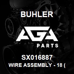 SX016887 Buhler Wire Assembly - 18 (,4AWG, 5/16 Red) | AGA Parts