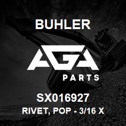 SX016927 Buhler Rivet, Pop - 3/16 x 5/8 (Stainless Steel) | AGA Parts