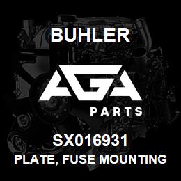 SX016931 Buhler Plate, Fuse Mounting - Short | AGA Parts