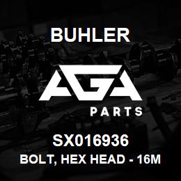 SX016936 Buhler Bolt, Hex Head - 16mm-2 x 110mm, 8-8 | AGA Parts