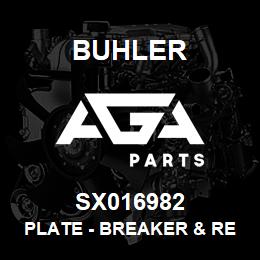 SX016982 Buhler Plate - Breaker & Relay Box | AGA Parts