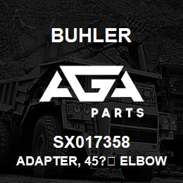 SX017358 Buhler Adapter, 45?┬Э Elbow - 2NPT x 32MJIC | AGA Parts