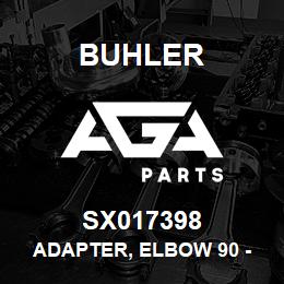 SX017398 Buhler Adapter, Elbow 90 - 1MNPT x 12MJIC | AGA Parts