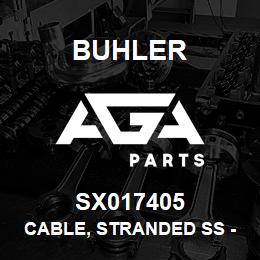 SX017405 Buhler Cable, Stranded SS - 1/8 Diameter (Nylon Coat) | AGA Parts