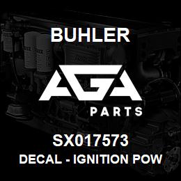 SX017573 Buhler Decal - Ignition Power Relay, 75A | AGA Parts