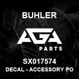 SX017574 Buhler Decal - Accessory Power Relay, 75A | AGA Parts