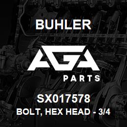 SX017578 Buhler Bolt, Hex Head - 3/4 x 3-1/2 Gr8 YZ | AGA Parts