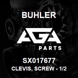 SX017677 Buhler Clevis, Screw - 1/2 | AGA Parts