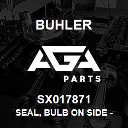 SX017871 Buhler Seal, Bulb on Side - 1/16 -5/32 Edge & 1/2 Bulb Width (Silicone) | AGA Parts