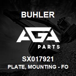 SX017921 Buhler Plate, Mounting - Foam Marker Pump | AGA Parts