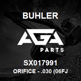 SX017991 Buhler Orifice - .030 (06FJ-06MJ) | AGA Parts