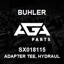 SX018115 Buhler Adapter Tee, Hydraulic - 12MJ-12MJ-12MJ | AGA Parts