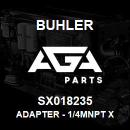 SX018235 Buhler Adapter - 1/4MNPT x 5/16 Hose Barb (Brass) | AGA Parts