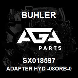 SX018597 Buhler Adapter Hyd -08ORB-08FJIC | AGA Parts