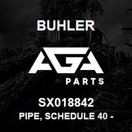 SX018842 Buhler Pipe, Schedule 40 - Drilled (SS) | AGA Parts