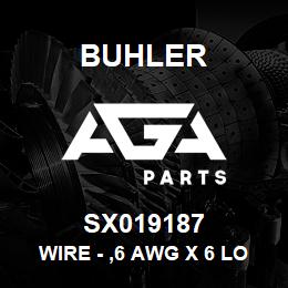 SX019187 Buhler Wire - ,6 AWG x 6 Long (Red) | AGA Parts