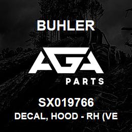 SX019766 Buhler Decal, Hood - RH (Versatile SX275) | AGA Parts