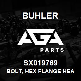 SX019769 Buhler Bolt, Hex Flange Head - 8mm x 100mm Gr10.9 | AGA Parts