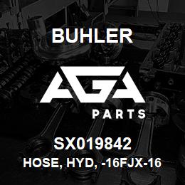 SX019842 Buhler Hose, Hyd, -16FJX-16100R17 X 115.00 X -16FJX | AGA Parts