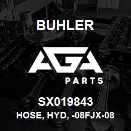 SX019843 Buhler Hose, Hyd, -08FJX-08100R17 X 47.00 X -08FJX | AGA Parts