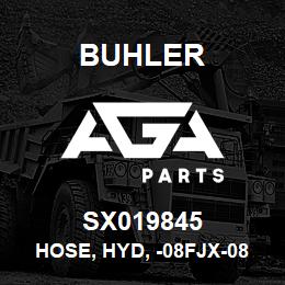 SX019845 Buhler Hose, Hyd, -08FJX-08100R17 X 7.5 X -08FJX | AGA Parts