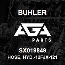 SX019849 Buhler Hose, Hyd,-12FJX-12100 R17 X 126.5 | AGA Parts