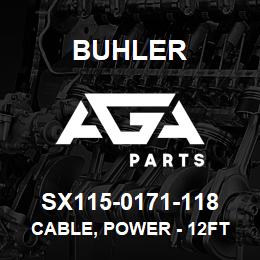 SX115-0171-118 Buhler Cable, Power - 12ft (Invict 310/210) | AGA Parts