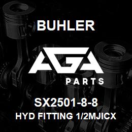 SX2501-8-8 Buhler HYD FITTING 1/2MJICXX1/2MPT-90 | AGA Parts