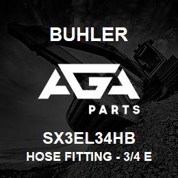 SX3EL34HB Buhler Hose Fitting - 3/4 ELHB x 3/4 Hose Barb | AGA Parts