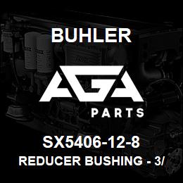 SX5406-12-8 Buhler Reducer Bushing - 3/4MNPT x 1/2FNPT (SS) | AGA Parts