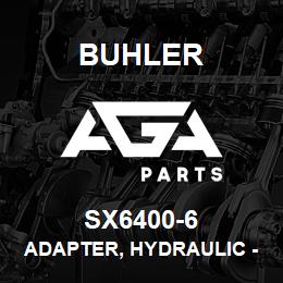 SX6400-6 Buhler Adapter, Hydraulic - 3/8JICM x 3/8MBO | AGA Parts