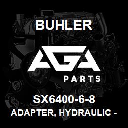 SX6400-6-8 Buhler Adapter, Hydraulic -8ORB x 6MJIC | AGA Parts