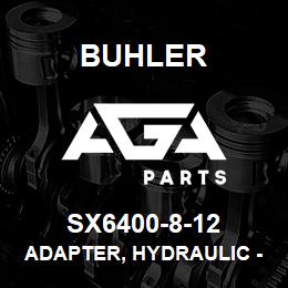 SX6400-8-12 Buhler Adapter, Hydraulic - 8MJIC x 12 MORB | AGA Parts