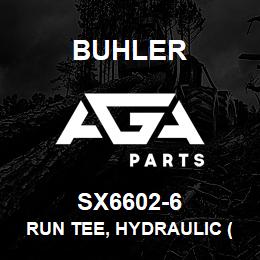 SX6602-6 Buhler Run Tee, Hydraulic (w/Female Swivel) | AGA Parts