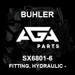 SX6801-6 Buhler Fitting, Hydraulic - 9/16ORB x 3/8JIC | AGA Parts