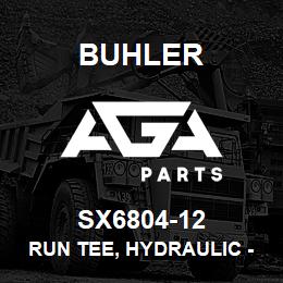 SX6804-12 Buhler Run Tee, Hydraulic - 12 MJIC x 12 MORB | AGA Parts