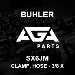 SX6JM Buhler Clamp, Hose - 3/8 x 5/16 (Worm Screw) Stainless Steel | AGA Parts